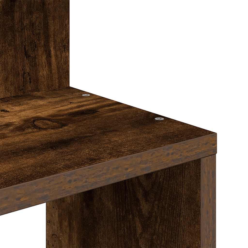 vidaXL Wand-Eckregal Räuchereiche 32x32x127,5 cm Holzwerkstoff