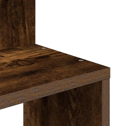 vidaXL Wand-Eckregal Räuchereiche 32x32x127,5 cm Holzwerkstoff