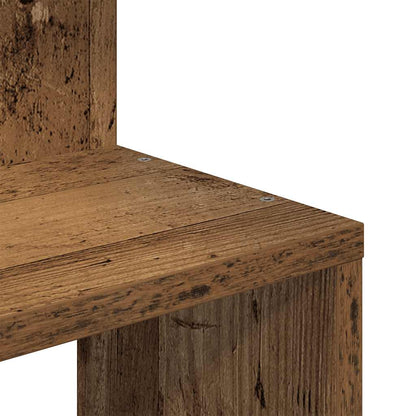 vidaXL Étagère murale d'angle aspect bois de récupération 32x32x127,5 cm Bois d'ingénierie