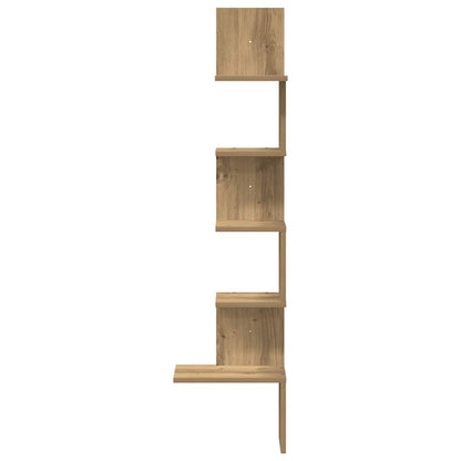 vidaXL Étagère d'angle murale chêne artisan 32x32x127,5 cm bois d'ingénierie