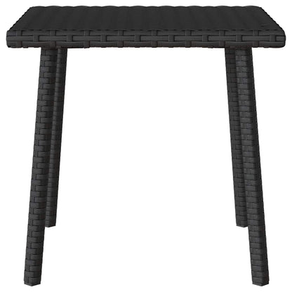 vidaXL Garten-Couchtisch Rechteckig Schwarz 40x40x37 cm Poly Rattan