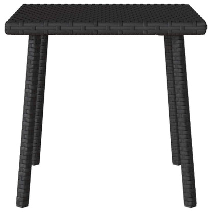 vidaXL Garten-Couchtisch Rechteckig Schwarz 40x40x37 cm Poly Rattan