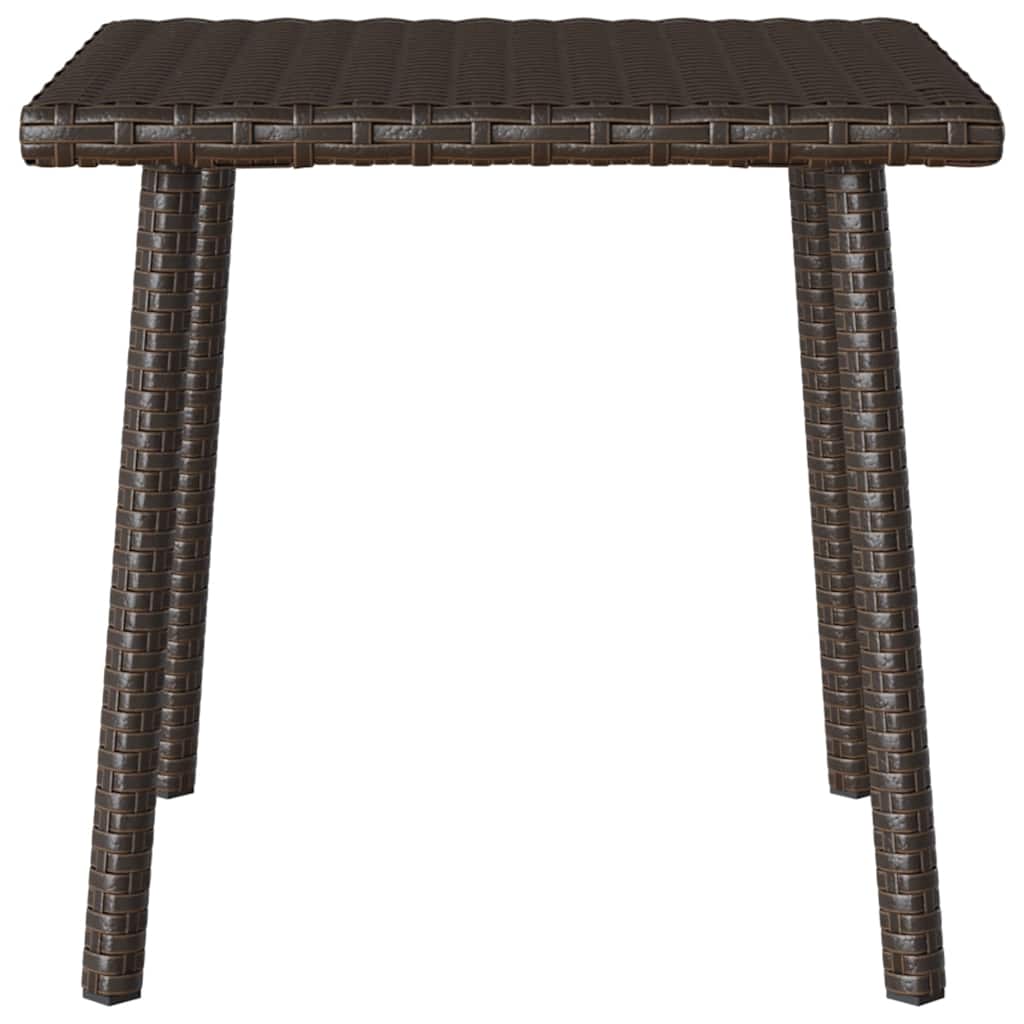vidaXL Garten-Couchtisch Rechteckig Braun 40x40x37 cm Poly Rattan