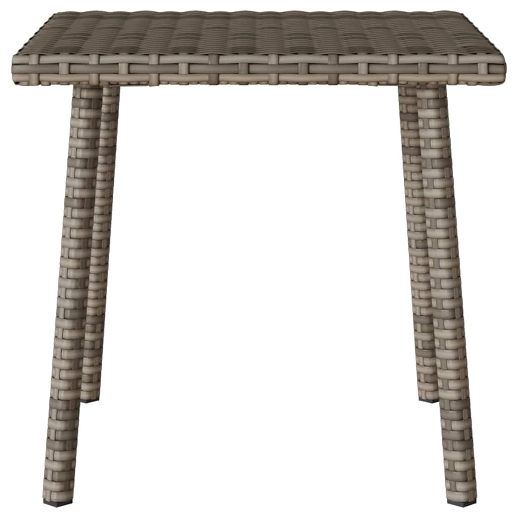 vidaXL Garten-Couchtisch Rechteckig Grau 40x40x37 cm Poly Rattan