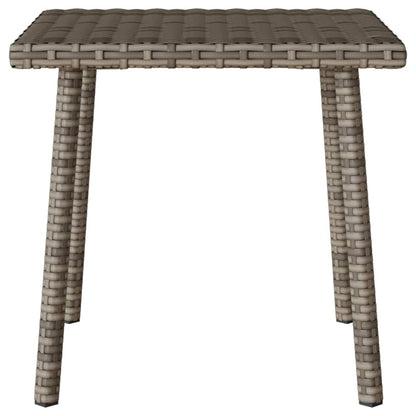 vidaXL Garten-Couchtisch Rechteckig Grau 40x40x37 cm Poly Rattan