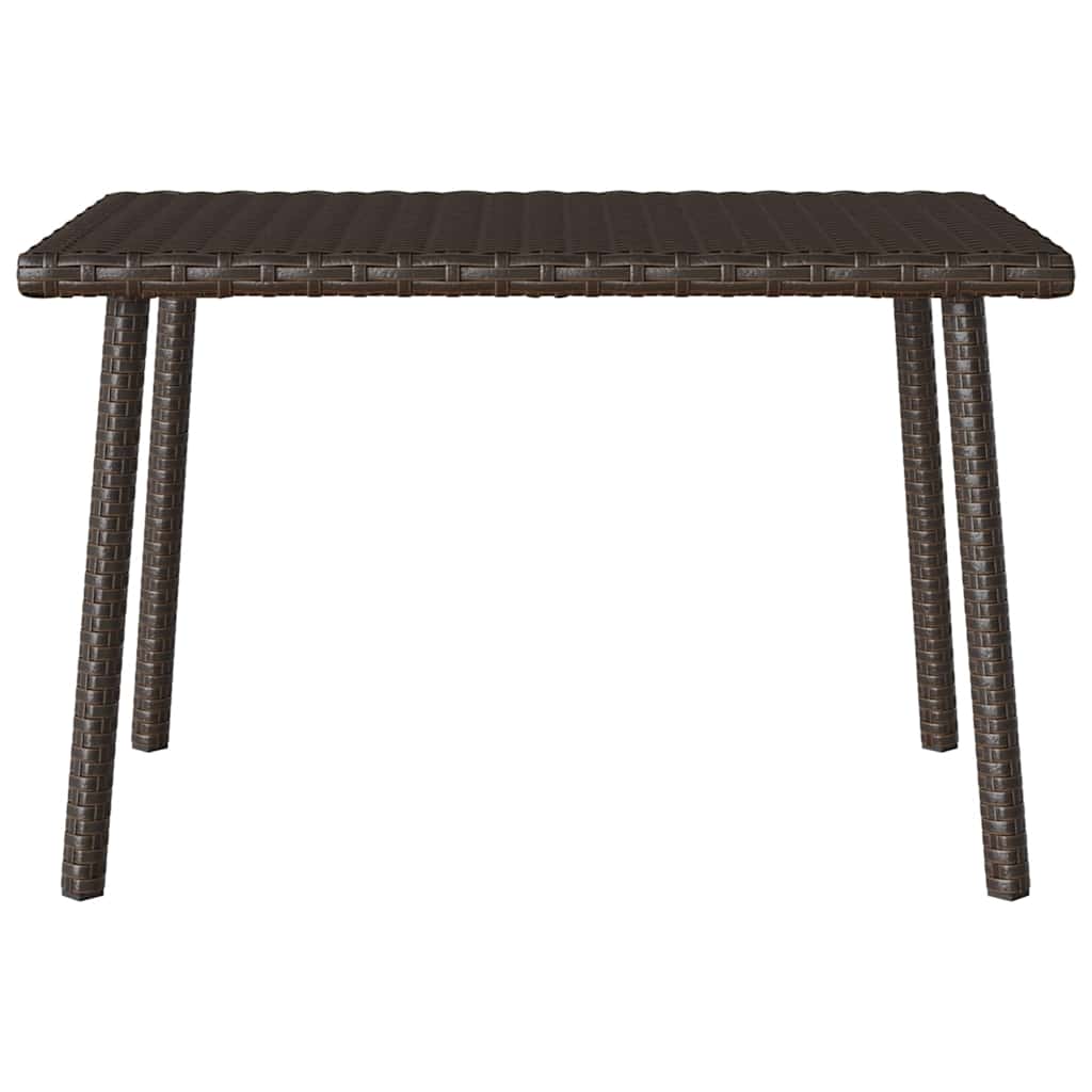 vidaXL Garten-Couchtisch Rechteckig Braun 60x40x37 cm Poly Rattan