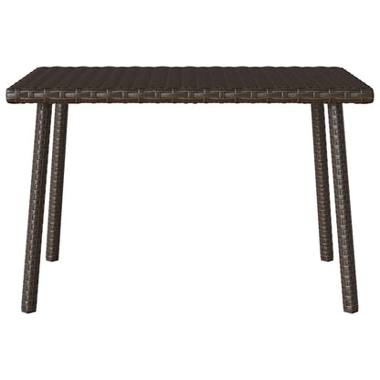 vidaXL Garten-Couchtisch Rechteckig Braun 60x40x37 cm Poly Rattan