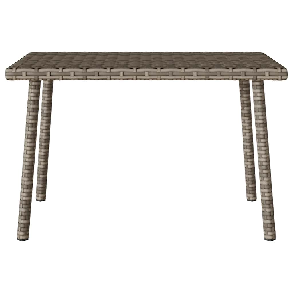 vidaXL Garten-Couchtisch Rechteckig Grau 60x40x37 cm Poly Rattan