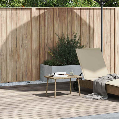 vidaXL Garten-Couchtisch Rechteckig Beige 60x40x37 cm Poly Rattan