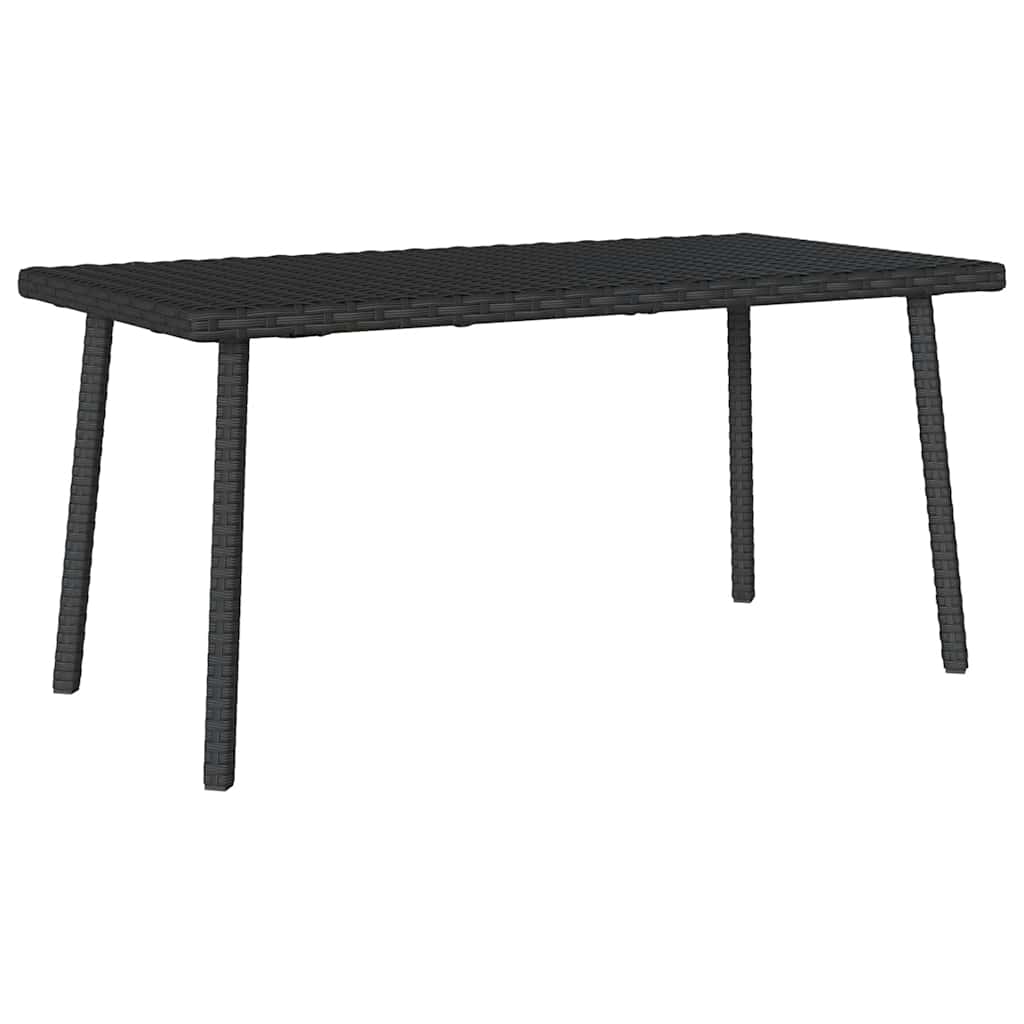 vidaXL Garten-Couchtisch Rechteckig Schwarz 80x40x37 cm Poly Rattan