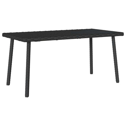 vidaXL Garten-Couchtisch Rechteckig Schwarz 80x40x37 cm Poly Rattan