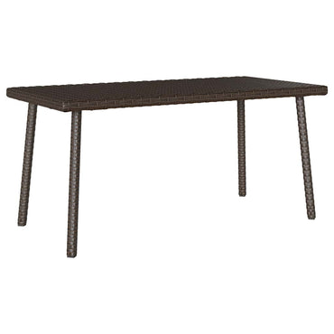 vidaXL Garten-Couchtisch Rechteckig Braun 80x40x37 cm Poly Rattan