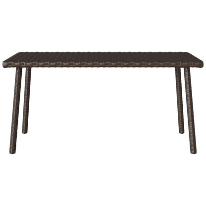 vidaXL Garten-Couchtisch Rechteckig Braun 80x40x37 cm Poly Rattan