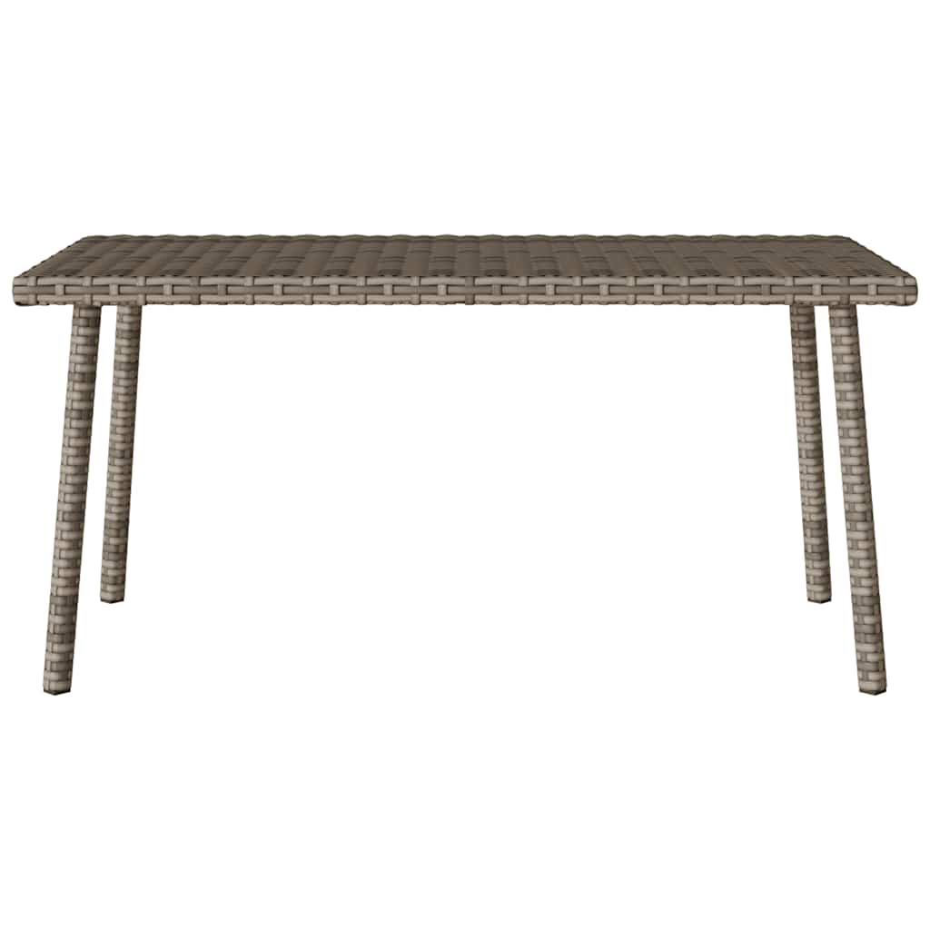 vidaXL Garten-Couchtisch Rechteckig Grau 80x40x37 cm Poly Rattan