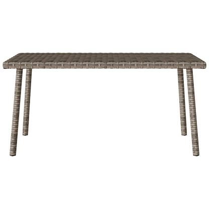 vidaXL Garten-Couchtisch Rechteckig Grau 80x40x37 cm Poly Rattan