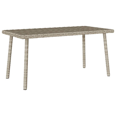 vidaXL Garten-Couchtisch Rechteckig Hellgrau 80x40x37 cm Poly Rattan