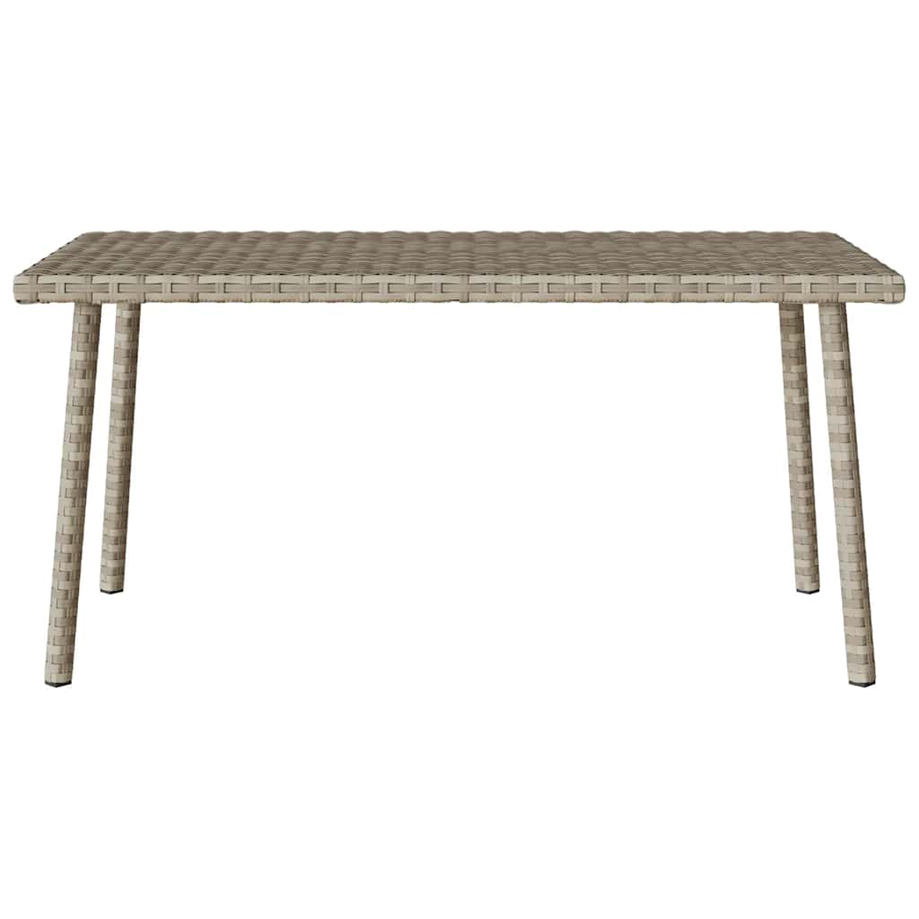 vidaXL Garten-Couchtisch Rechteckig Hellgrau 80x40x37 cm Poly Rattan