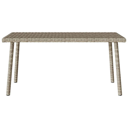 vidaXL Garten-Couchtisch Rechteckig Hellgrau 80x40x37 cm Poly Rattan