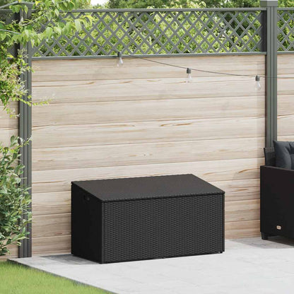 Garten-Aufbewahrungsbox Schwarz 110 x 50 x 58 cm Poly Rattan