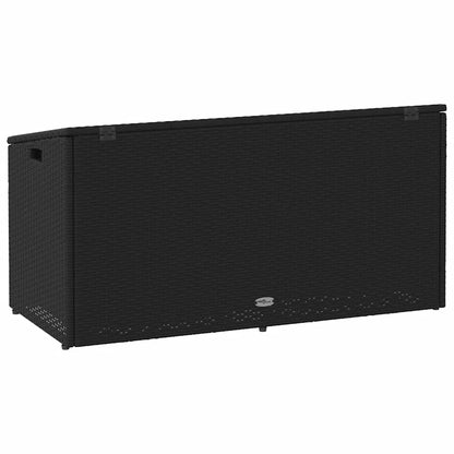 Garten-Aufbewahrungsbox Schwarz 110 x 50 x 58 cm Poly Rattan