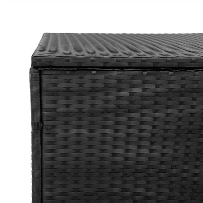 Garten-Aufbewahrungsbox Schwarz 110 x 50 x 58 cm Poly Rattan