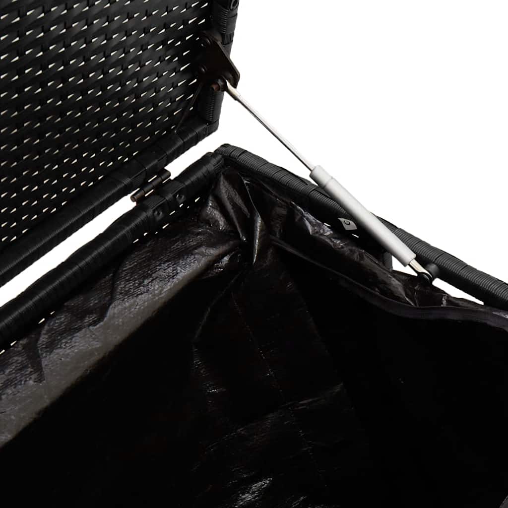 Garten-Aufbewahrungsbox Schwarz 110 x 50 x 58 cm Poly Rattan