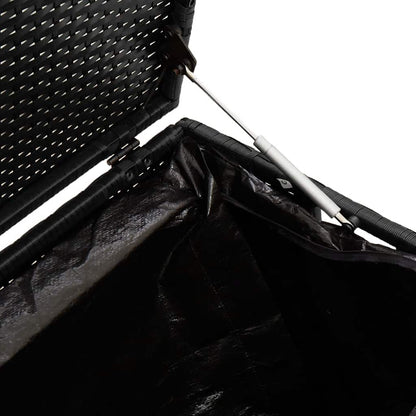 Garten-Aufbewahrungsbox Schwarz 110 x 50 x 58 cm Poly Rattan