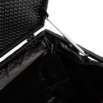 Garten-Auflagenbox Schwarz 220x50x58 cm Poly Rattan