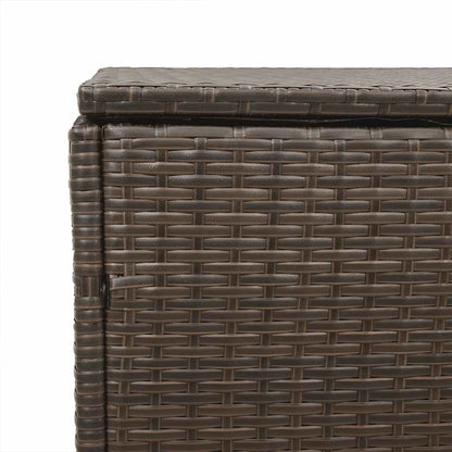 Garten-Auflagenbox Braun 220x50x58 cm Poly Rattan