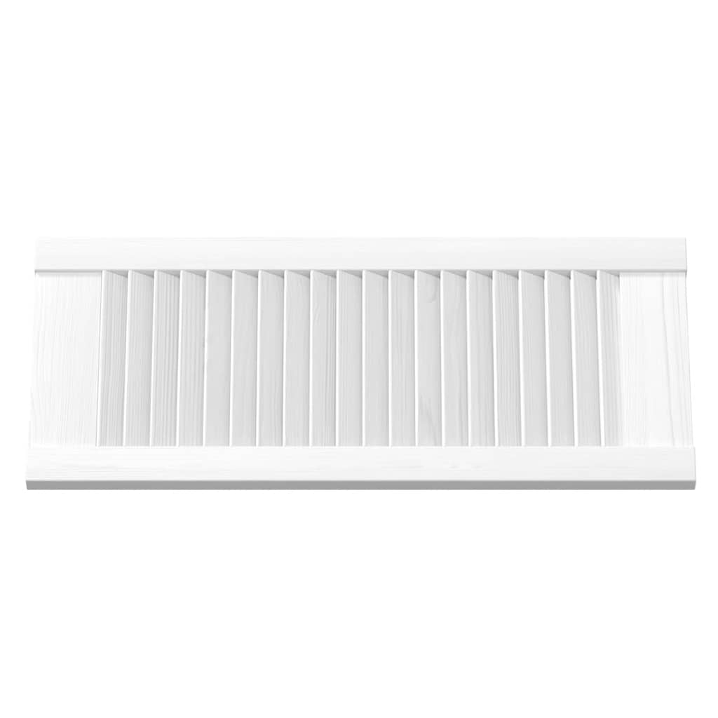 Schranktüren Lamellen-Design 2 Stk. Weiß 69x29,5 cm