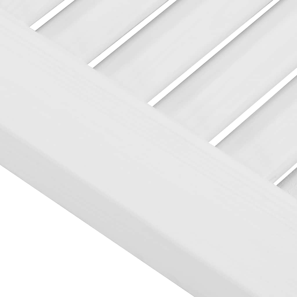 Schranktüren Lamellen-Design 2 Stk. Weiß 69x29,5 cm