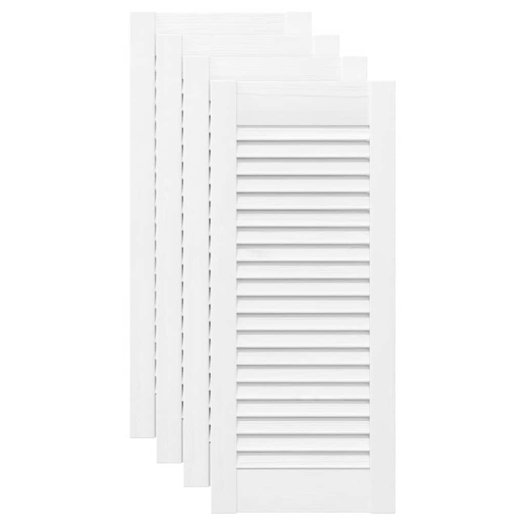 vidaXL Schranktüren Lamellen-Design 4 Stk. Weiß 69x29,5 cm