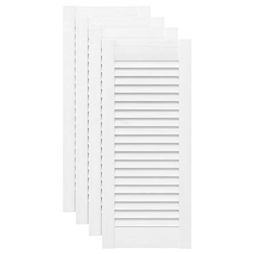 vidaXL Schranktüren Lamellen-Design 4 Stk. Weiß 69x29,5 cm