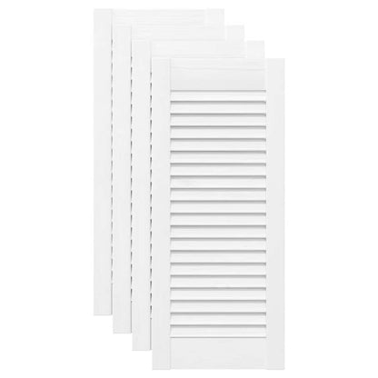 vidaXL Schranktüren Lamellen-Design 4 Stk. Weiß 69x29,5 cm