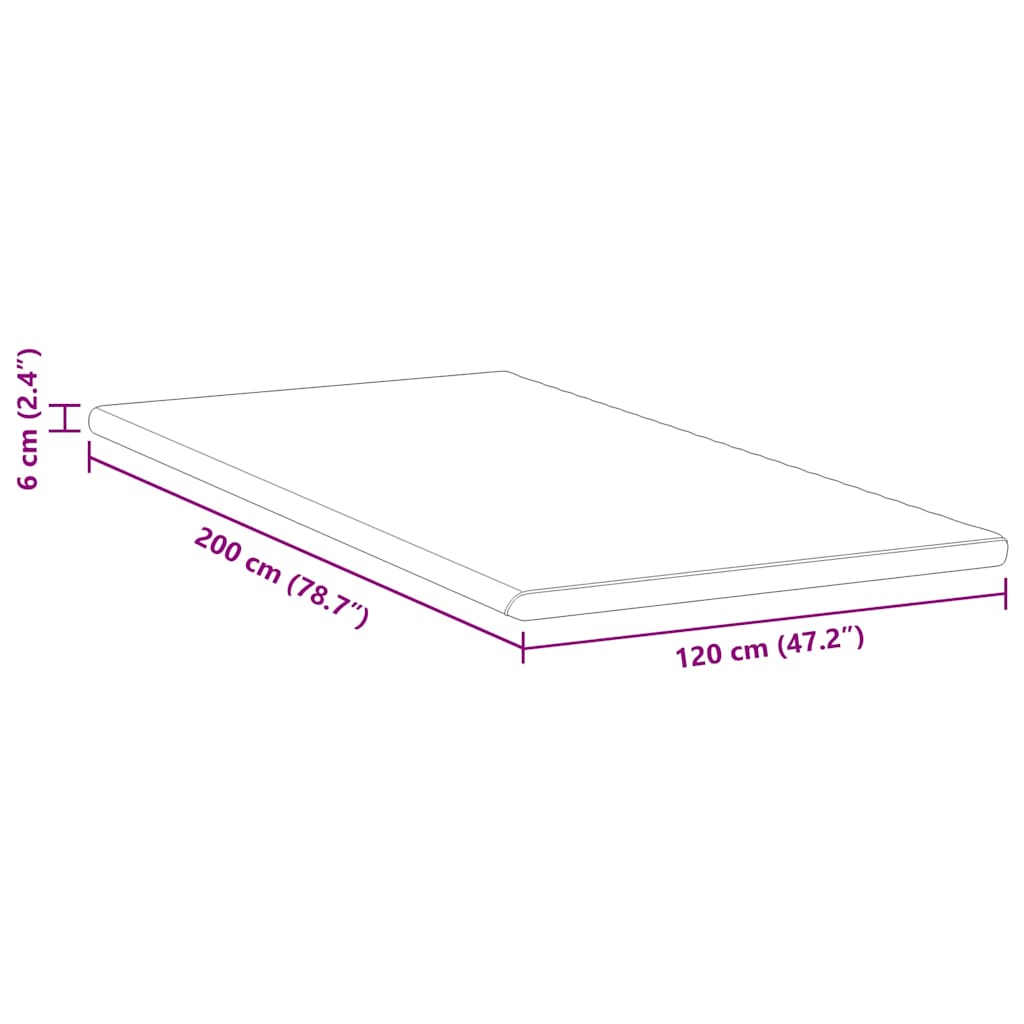 Matratzenauflage Weiß und Grün 120 x 200 cm Jacquard Stoff