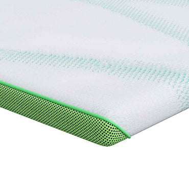 vidaXL Matratzenauflage Weiß und Grün 70 x 200 cm Jacquard Stoff