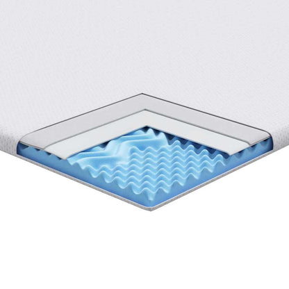 Matratzenauflage Weiß 90 x 190 cm Jacquard Stoff