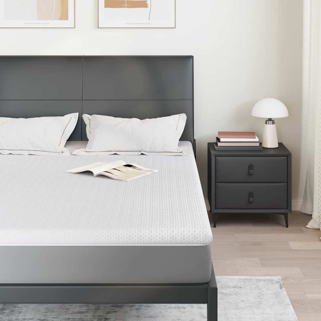 Matratzenauflage Weiß 160 x 200 cm Jacquard Stoff