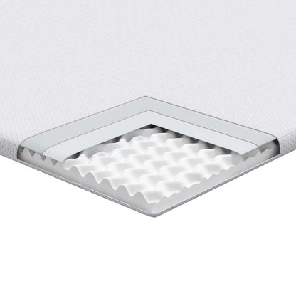 Matratzenauflage Weiß 140 x 200 cm Jacquard Stoff