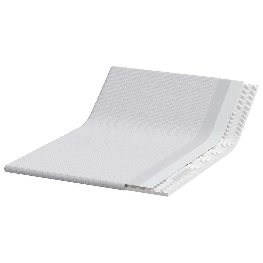 Matratzenauflage Weiß 140 x 200 cm Jacquard Stoff