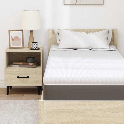 Matratzenauflage Weiß 70 x 200 cm Jacquard Stoff