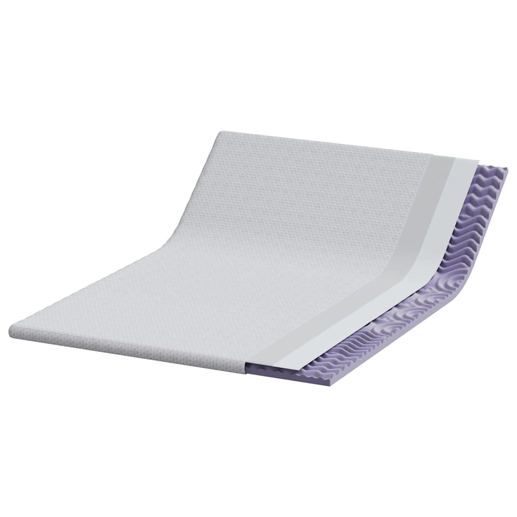 Matratzenauflage Weiß 140 x 200 cm Jacquard Stoff