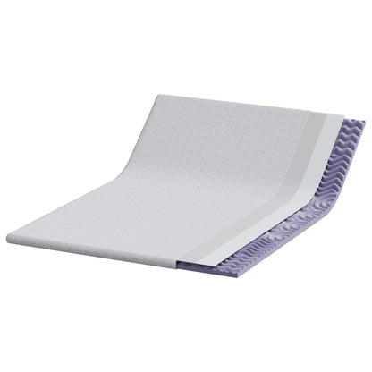 Matratzenauflage Weiß 140 x 200 cm Jacquard Stoff