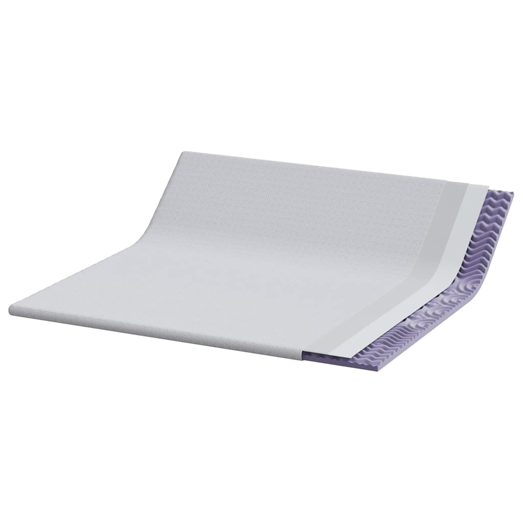 Matratzenauflage Weiß 200 x 200 cm Jacquard Stoff