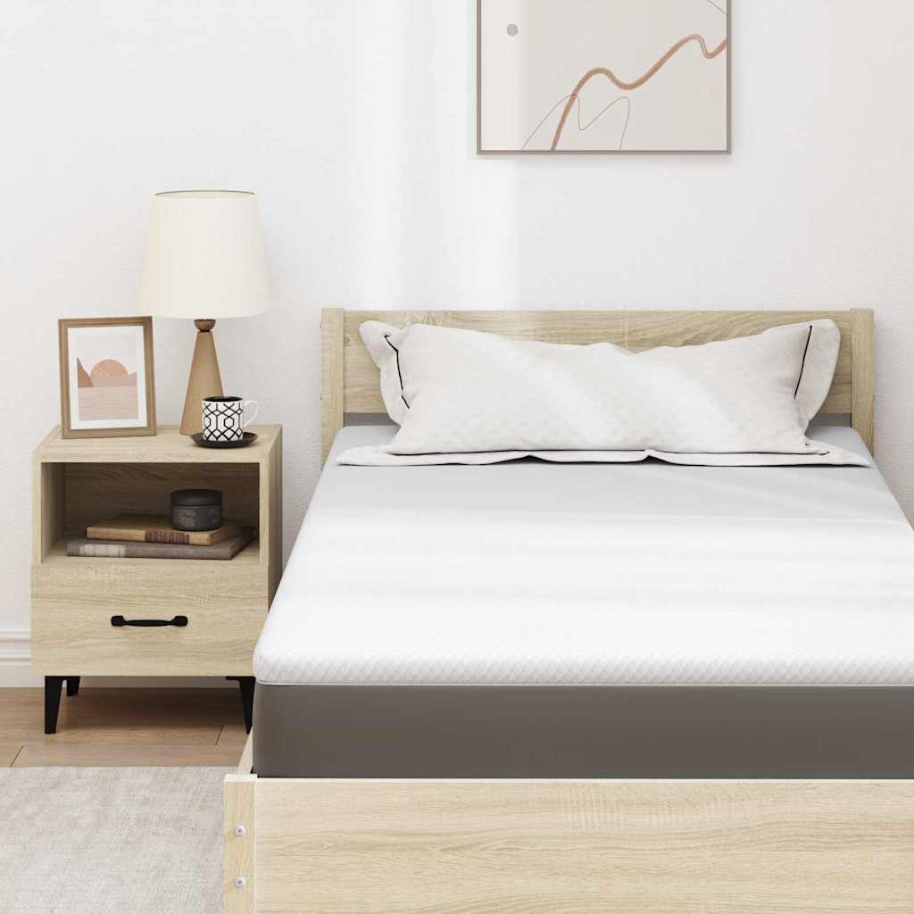 Matratzenauflage Weiß 100 x 200 cm Jacquard Stoff