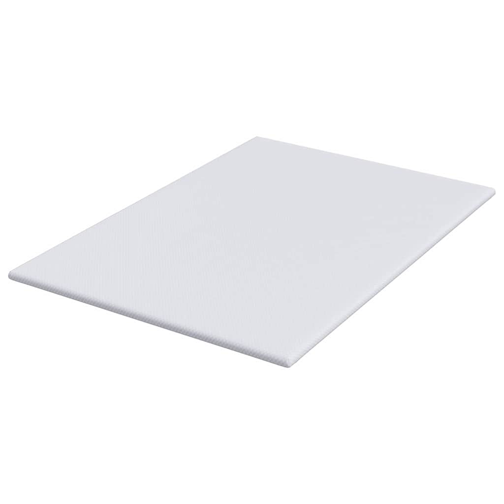 Matratzenauflage Weiß 140 x 200 cm Jacquard Stoff