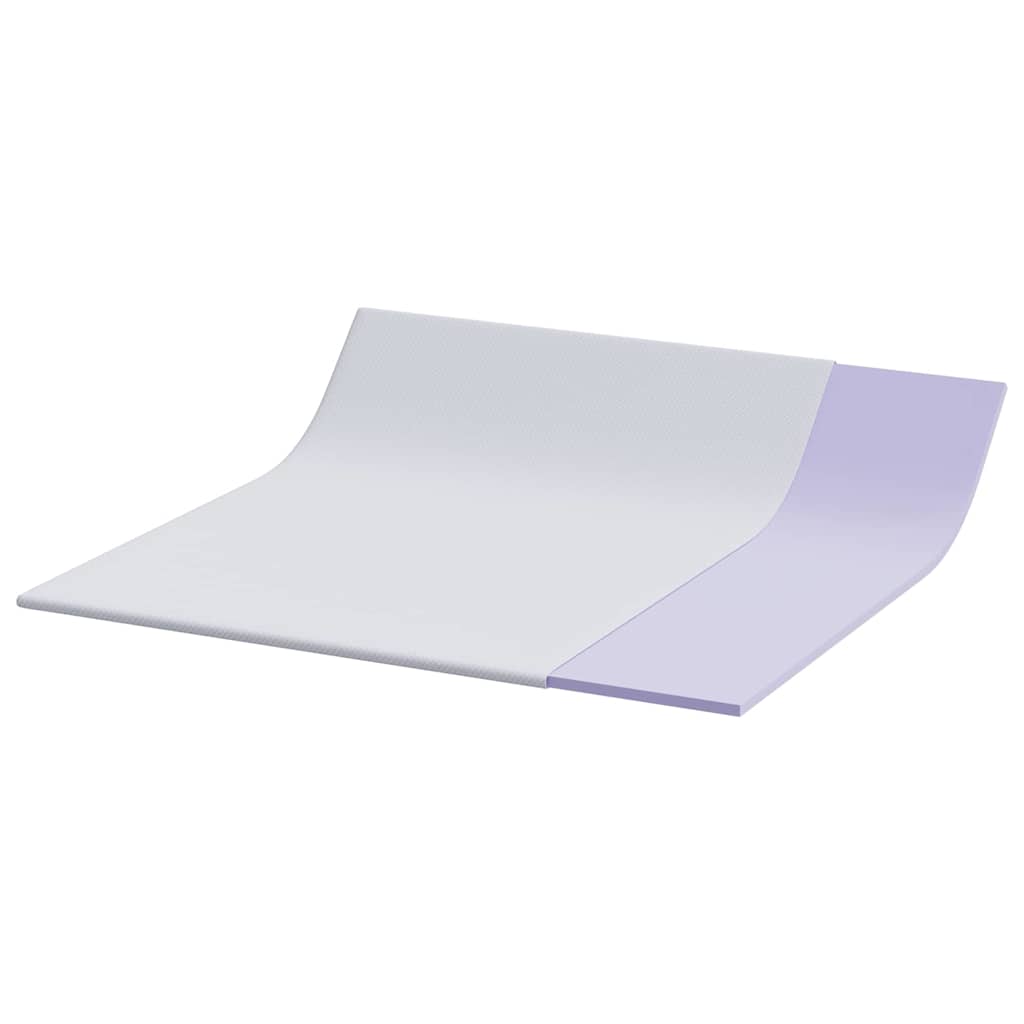 Matratzenauflage Weiß 200 x 200 cm Jacquard Stoff