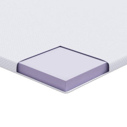 Matratzenauflage Weiß 70 x 200 cm Jacquard Stoff