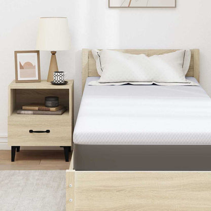 Matratzenauflage Weiß 70 x 200 cm Jacquard Stoff