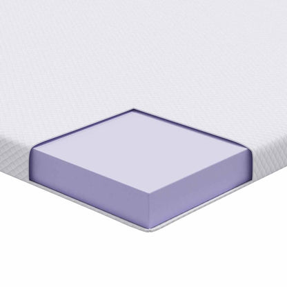 Matratzenauflage Weiß 90 x 200 cm Jacquard Stoff